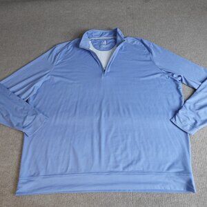 Johnnie O Mens Sweater 2XL Blue 1/4 Zip Performance Golf